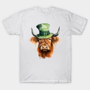 St Patricks Highland Cow T-Shirt